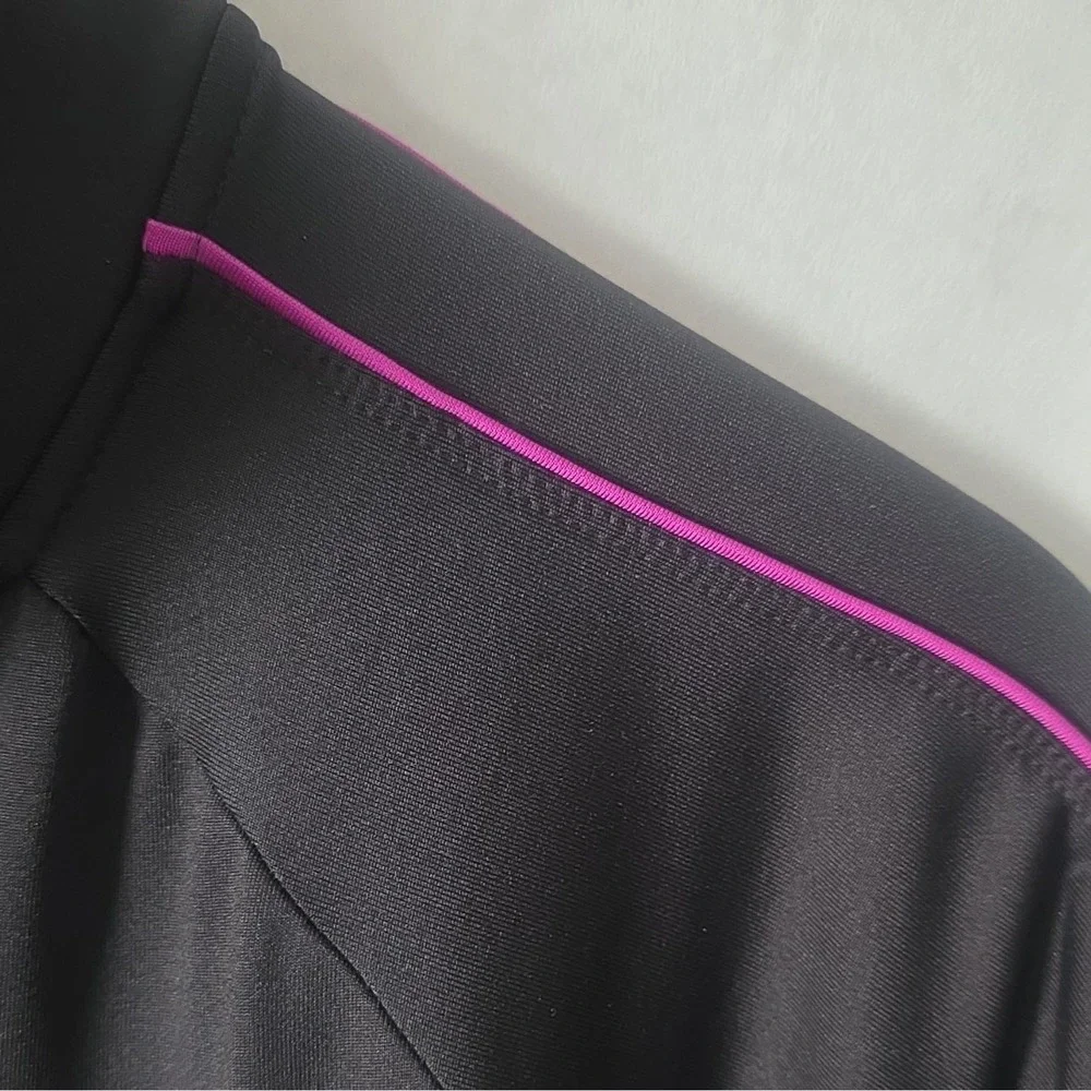 RBX Performance Women's Black Purple Full Zip Track Jacket L Running Activewear
